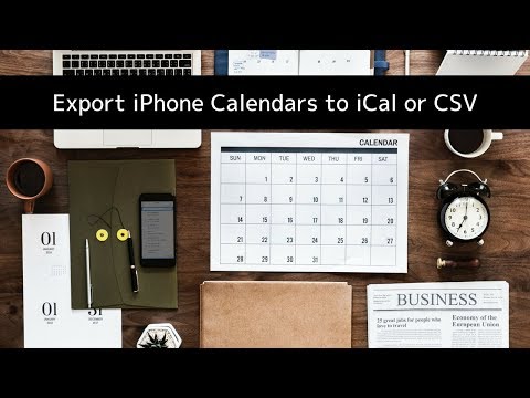 How to Export iPhone or iPad Calendars to iCal, Excel or CSV